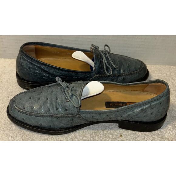 Giorgio\'s of Palm Beach Vintage Ostrich Leather Loafer Flats Men Size 8 main image 10